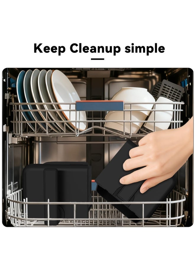 الحلم مقلاة هوائية مزدوجة السلة سعة 8 لتر - شاشة لمس رقمية، تشطيب Smart Sync، إيقاف تلقائي، سلتان مستقلتان غير لاصقتين سعة 4 لتر قابلتان للغسل في غسالة الأطباق - مقلاة هوائية مزدوجة رقمية - Image 5